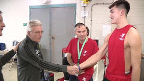 Man saved from drowning by YMCA lifeguards becomes a lifeguard himself