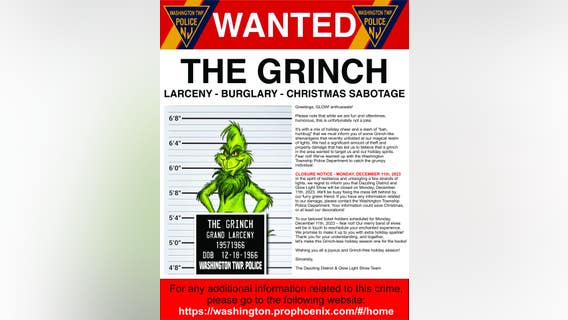 'Grinch' wanted for forcing 'GLOW' light show to close temporarily in South Jersey