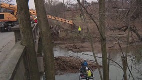 Delco crews work to remove trees from Chester Creek ahead of more rainfall