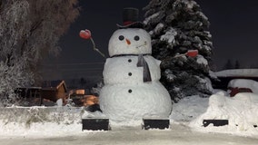 Family builds 20-foot snowman, dubbed ‘Snowzilla,’ in Alaska