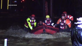 Daring water rescue caught on camera as dangerous floodwaters flow through Pennsylvania counties