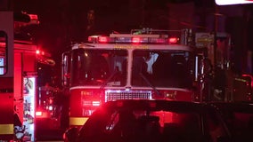 Woman jumps to escape fire that engulfed Kensington home