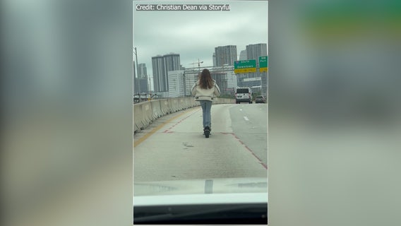 Video: Woman seen cruising Florida highway on electric scooter: ‘Dude, there’s no way!’