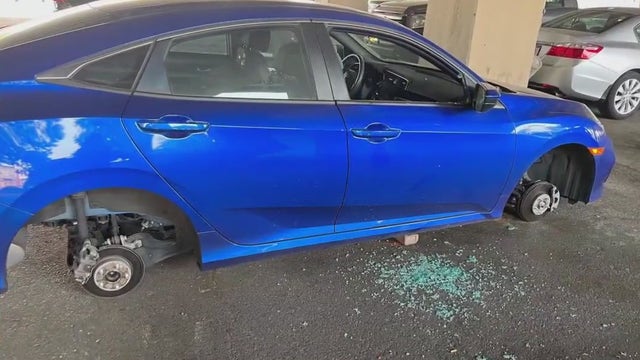 Suspects steal 4 tires in under 5 minutes in rash of car-related thefts: officials