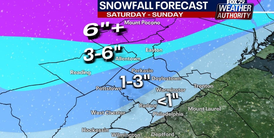Philadelphia snow forecast: Snow skews north of city, rain slated for most areas