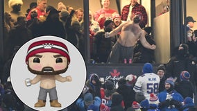 Funko selling shirtless, beer-drinking Jason Kelce figurine