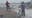 Seafoam covered bicyclists during dangerous California storm: Video