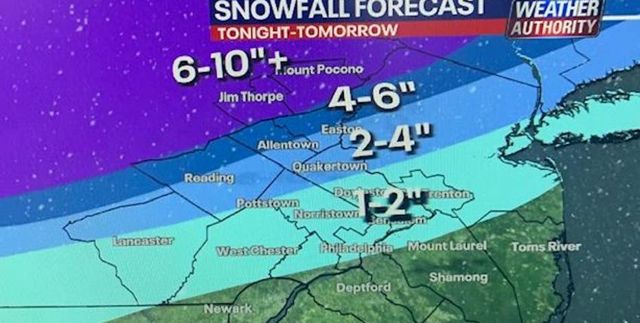 Philadelphia snow forecast: Winter storm alerts with snow on the way Monday night
