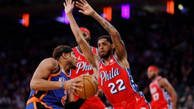 Sixers beat Knicks 79-73, allowing the lowest points total in the NBA this season