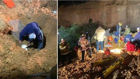 Tennessee backhoe operator rescued 12 hours after dirt pit collapses, ‘completely’ buries him