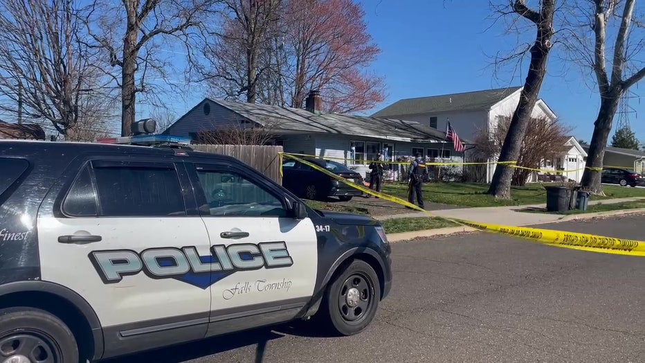 3 killed in Falls Township shootings that prompted shelter-in-place, suspect remains at-large 3 Police at the scene on Edgewood Lane in Falls Township after reports of a shooting.