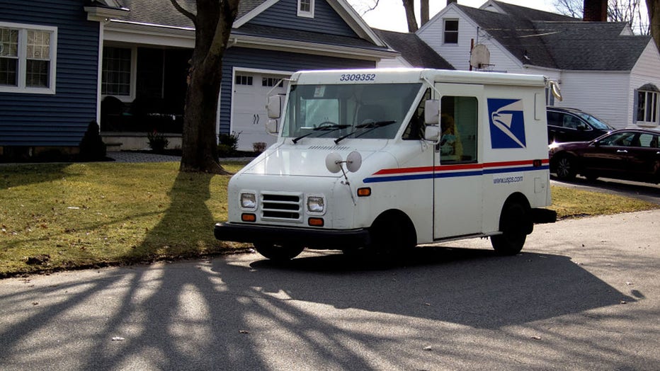 FILE - A U.S. Post Office truck sits parked in a suburban neighborhood on Feb. 10, 2022, in NORTH HALEDON, N.J. (Photo by Michael Bocchieri/Getty Images)