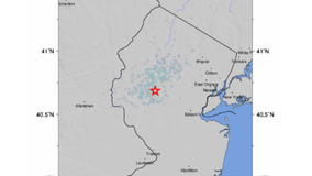 Earthquake reported in Somerset County, New Jersey