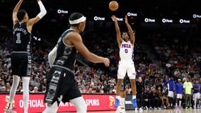 Maxey scores career-high 52 points, injury-depleted 76ers outlast Spurs 133-126 in 2OT