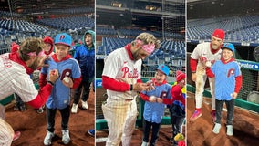 Young Phillies fan swaps historic 1,000th career run ball with Bryce Harper
