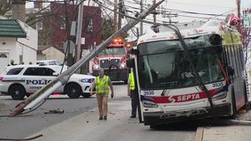 Driver left to use restroom when empty SEPTA bus crashed into utility pole: sources