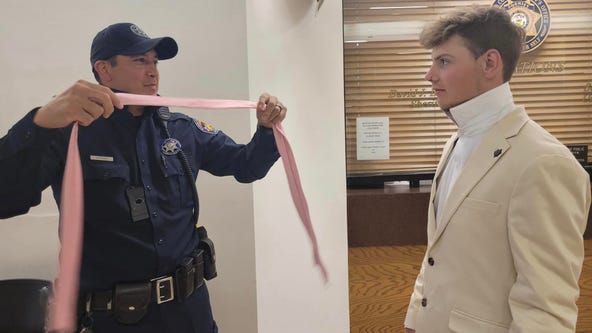 Teen goes to sheriff’s office for help with necktie before prom