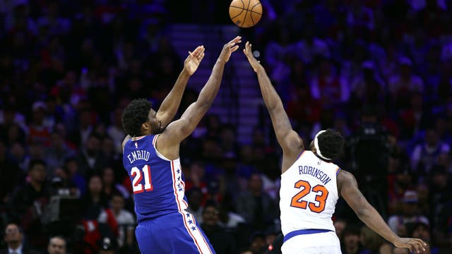 Joel Embiid scores 50 points to lead 76ers past Knicks 125-114 to cut deficit to 2-1