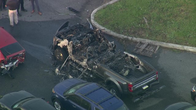 Arson investigation underway after pick-up truck torched at Pennsylvania State Police impound lot
