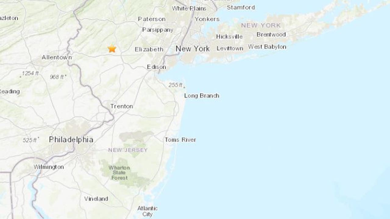 Minor 2.9 earthquake hits parts of northern New Jersey: USGS