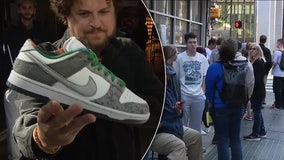 Philly Nike Dunks: Sneakerheads wrap around the block to buy Philly-inspired sneakers