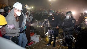 UCLA protests: Tense scene as police dismantle pro-Palestine encampment