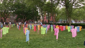 340 colorful t-shirts displayed in North Philly to honor lives lost to gun violence