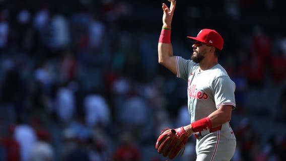 Phillies strike out 18 times, but beat Angels 2-1 on Schwarber's 2-run single