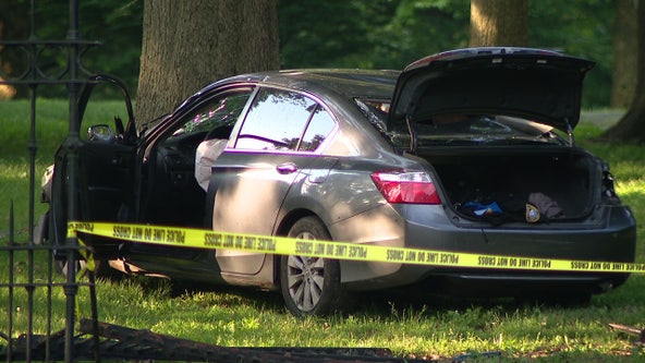 Man shot in the head crashes into fences, tree in Fairmount Park