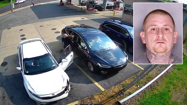 Video: $190,000 in cash stolen from Tesla at gas station in Bucks County