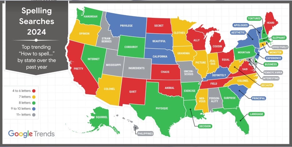 How to spell? These are the most misspelled words in Pennsylvania, NJ and Delaware
