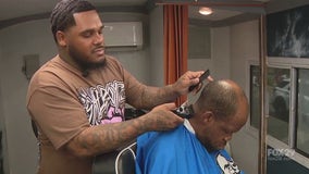 Mobile barber shop non-profit owner provides empathy, love with free haircuts in Kensington