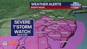 Philadelphia weather radar: Severe storm watches posted ahead of Thursday night thunderstorms