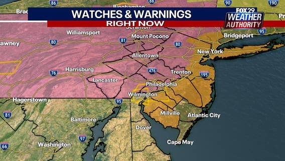 Philadelphia weather: Severe thunderstorm warning issued as end of heat emergency nears