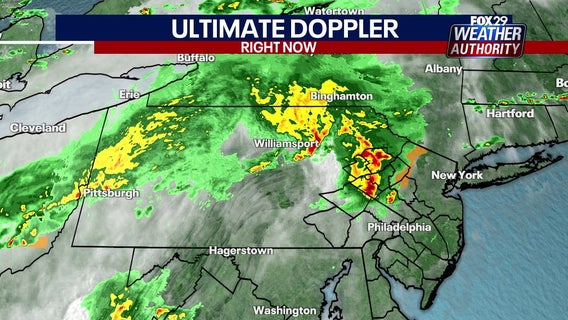 Philadelphia weather: Active weather night as storms move into the region