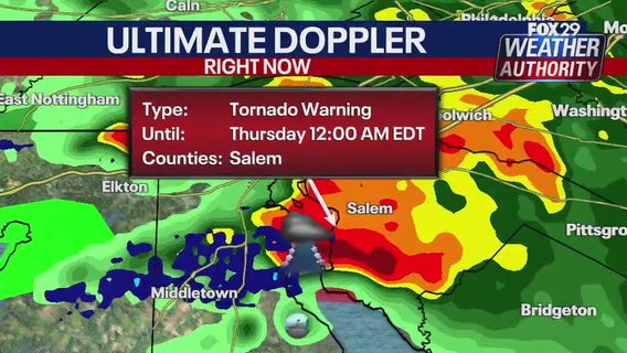 Delaware Valley tornado threat: Threat passes as torrential rain brings flash flooding potential