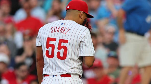 X-rays negative on Phillies left-hander Ranger Suárez after he was hit by a line drive