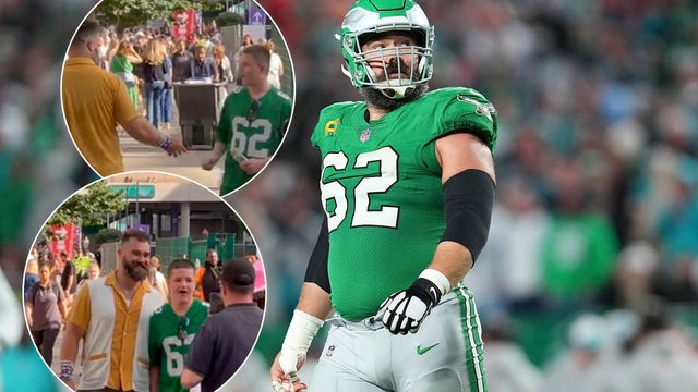 'It's me, hi!': Jason Kelce spots fan wearing his jersey at UK Taylor Swift concert