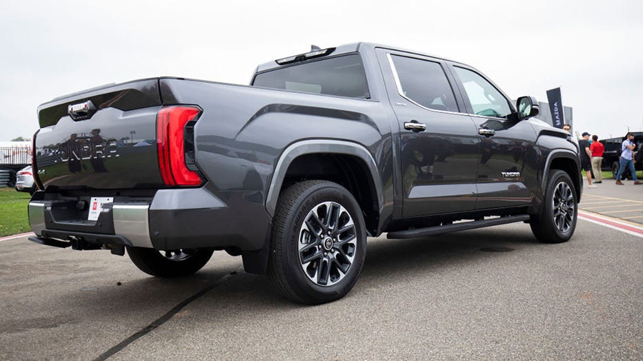 FILE - The 2022 Toyota Tundra pickup truck is shown at the 2021 Motor Bella auto show on Sept. 21, 2021, in Pontiac, Michigan. (Photo by Bill Pugliano/Getty Images)