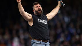 Jason Kelce recruited by rugby star Ilona Maher as US Olympic women's team's super fan