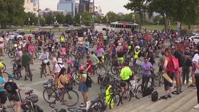 Hundreds take to streets in cycling protest for increased safety