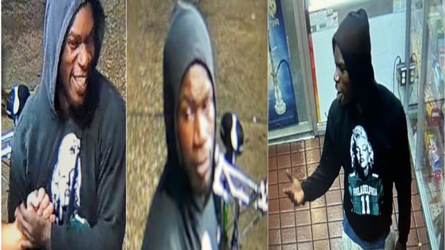 Smiling suspect wearing Marilyn Monroe, Eagles hoodie wanted for Philadelphia murder
