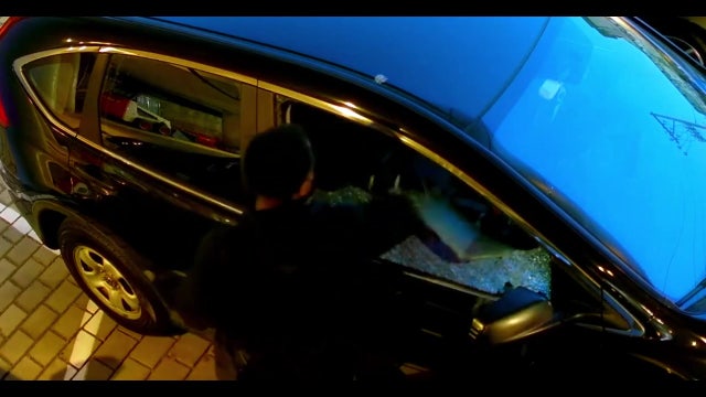 Video: 7 cars broken into on Philadelphia street in one night; suspect sought