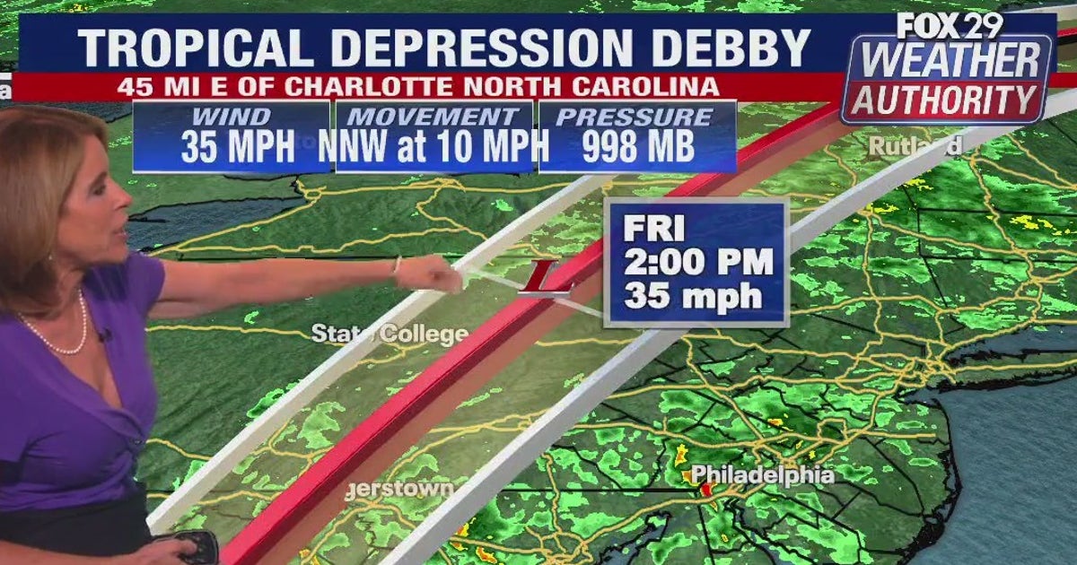 Philadelphia weather: Tropical Storm Debby to bring heavy rain ...