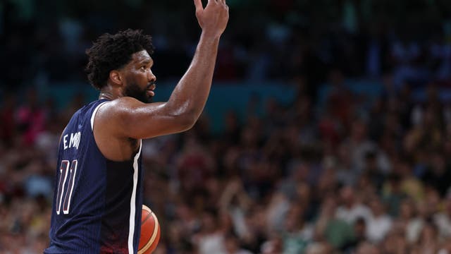 Joel Embiid embraces booing from French fans at the Paris Olympics