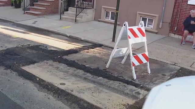 Dangerous sinkhole consuming South Philadelphia street now being fixed