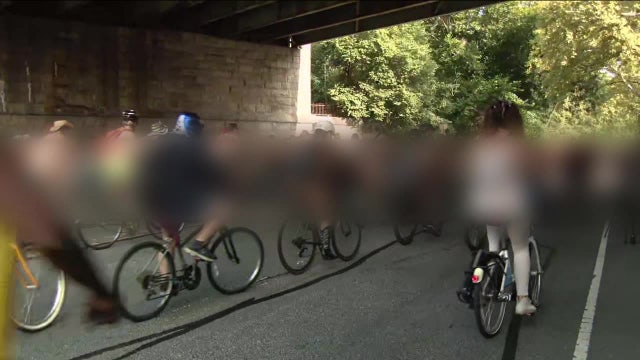 Hundreds cruise Philadelphia streets in 15th annual Philly Naked Bike Ride