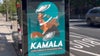 Artist behind fake Eagles ads endorsing Kamala Harris says he's unaware how they got on bus shelters