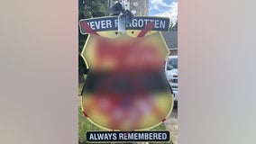 Memorial sign dedicated to fallen Delaware officer defaced with spray paint: police