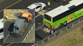 Transit bus, 2 tractor-trailers involved in multi-vehicle crash on NJ Turnpike